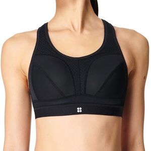 Sweaty Betty Black Sports Bra with Racerback Design